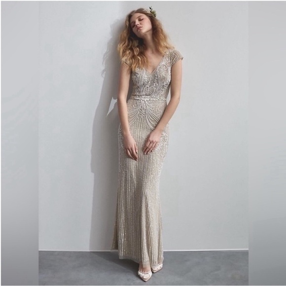 BHLDN Dresses & Skirts - BHDLN Sanders Beaded Formal Maxi Dress